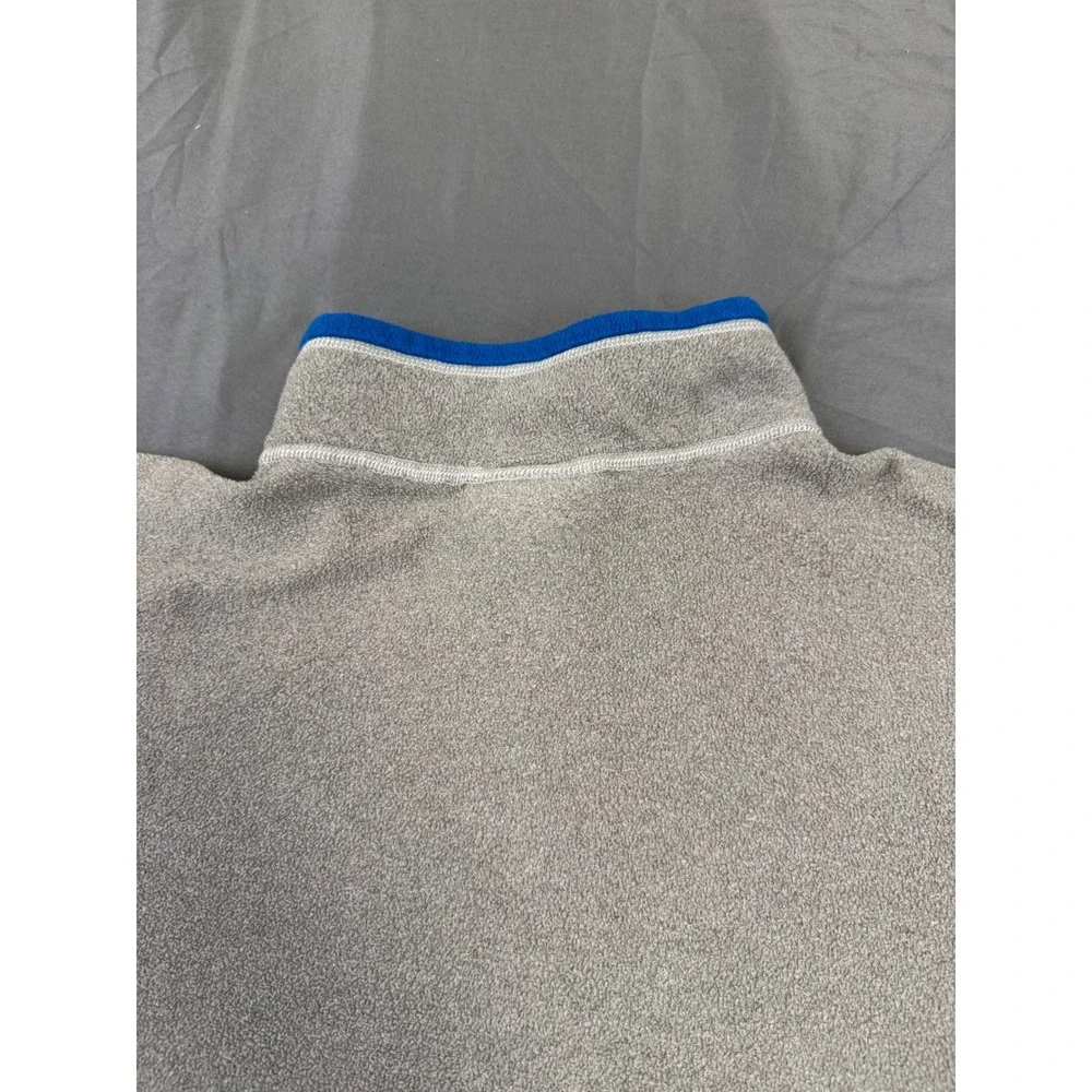 The North Face Mens Grey Blue Quarter Zip Fleece Pullover C744 Size M